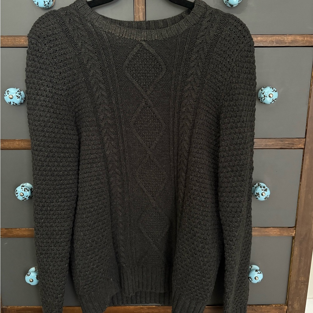 Old Navy Charcoal Cable Knit Sweater